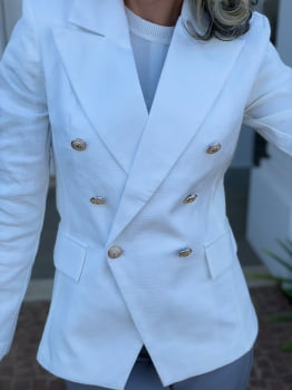 BLAZER ALFAIATARIA EM ALGODÃO