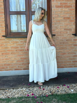 VESTIDO LONGO 3MARIAS BRANCO